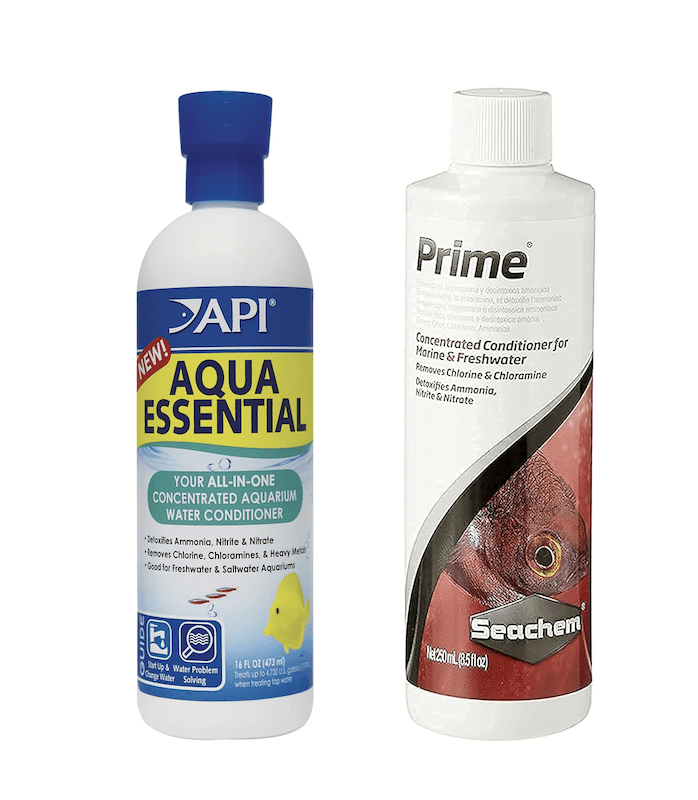 Compare API Aqua Essential vs Seachem Prime, image of bottles